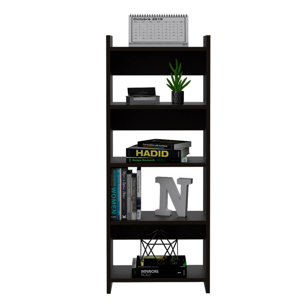 Treia Home Office Set - Two Parts Set with One Drawer, Desktop, Keyboard Tray, Stand, and Five Shelves