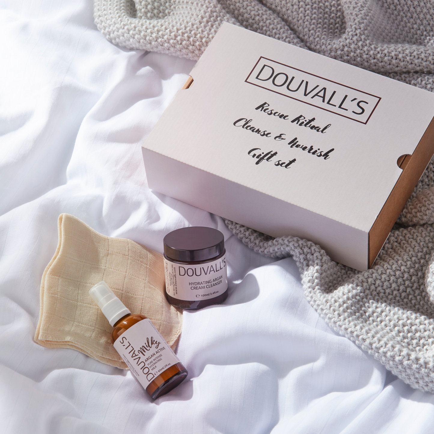 Douvall's Rescue Ritual Cleanse & Nourish Gift Set - Luxurious Skincare Indulgence