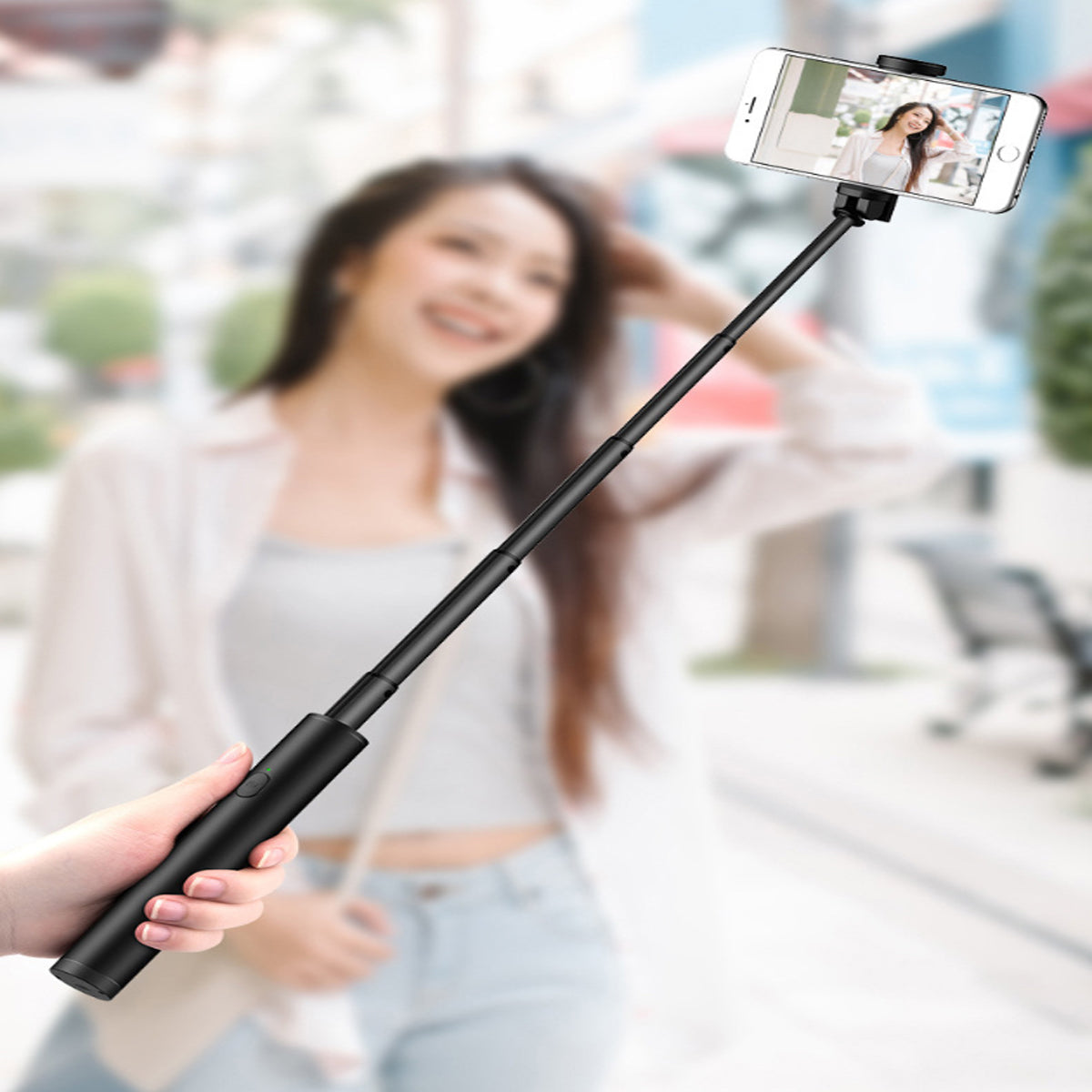 Invisi Mini Selfie Stick Extendable And Foldable - Capture Picture-Perfect Moments