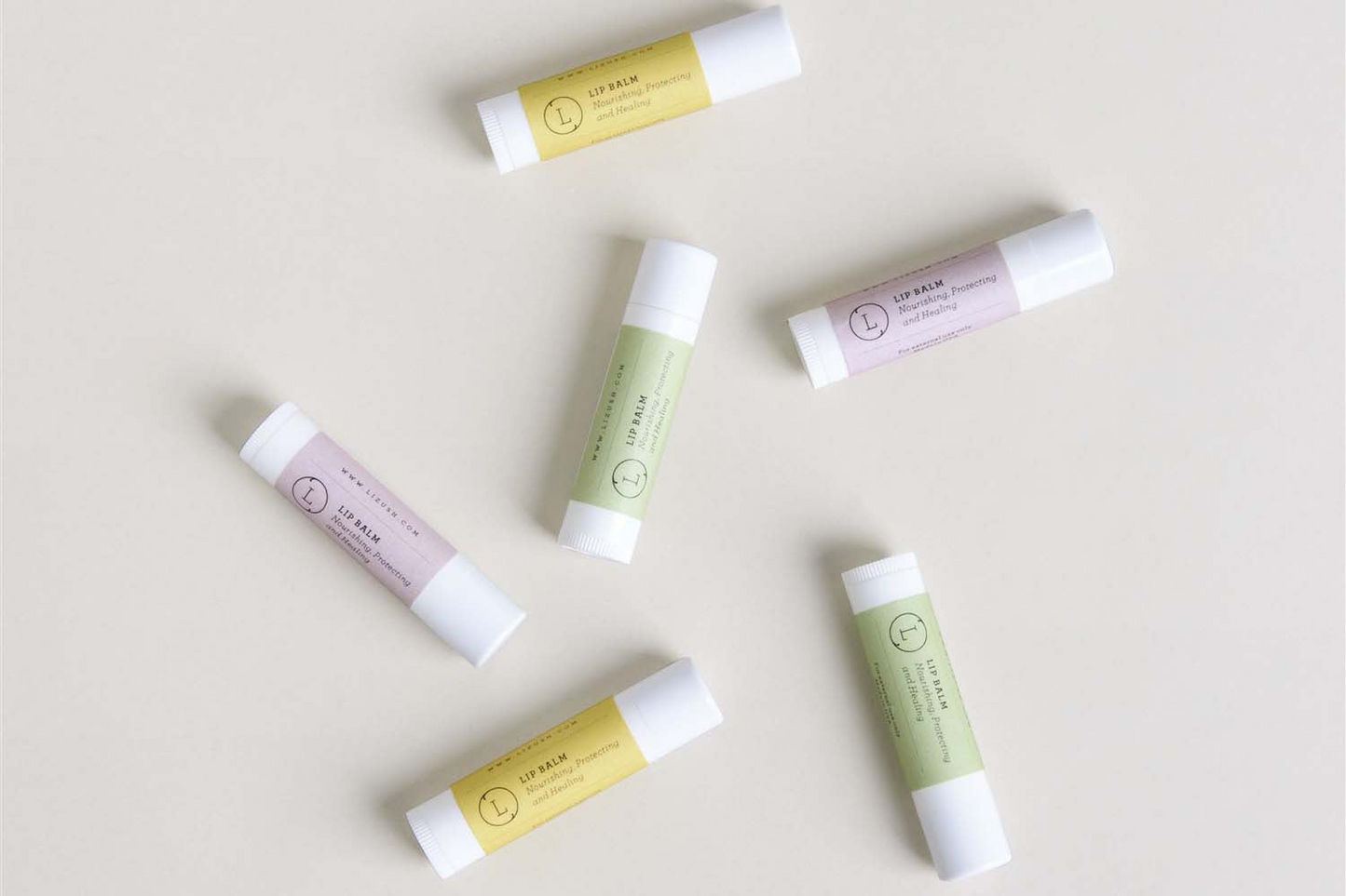Lip Balm, Set of 3 Natural Unscented Lip Balms - Nourishing and Moisturizing