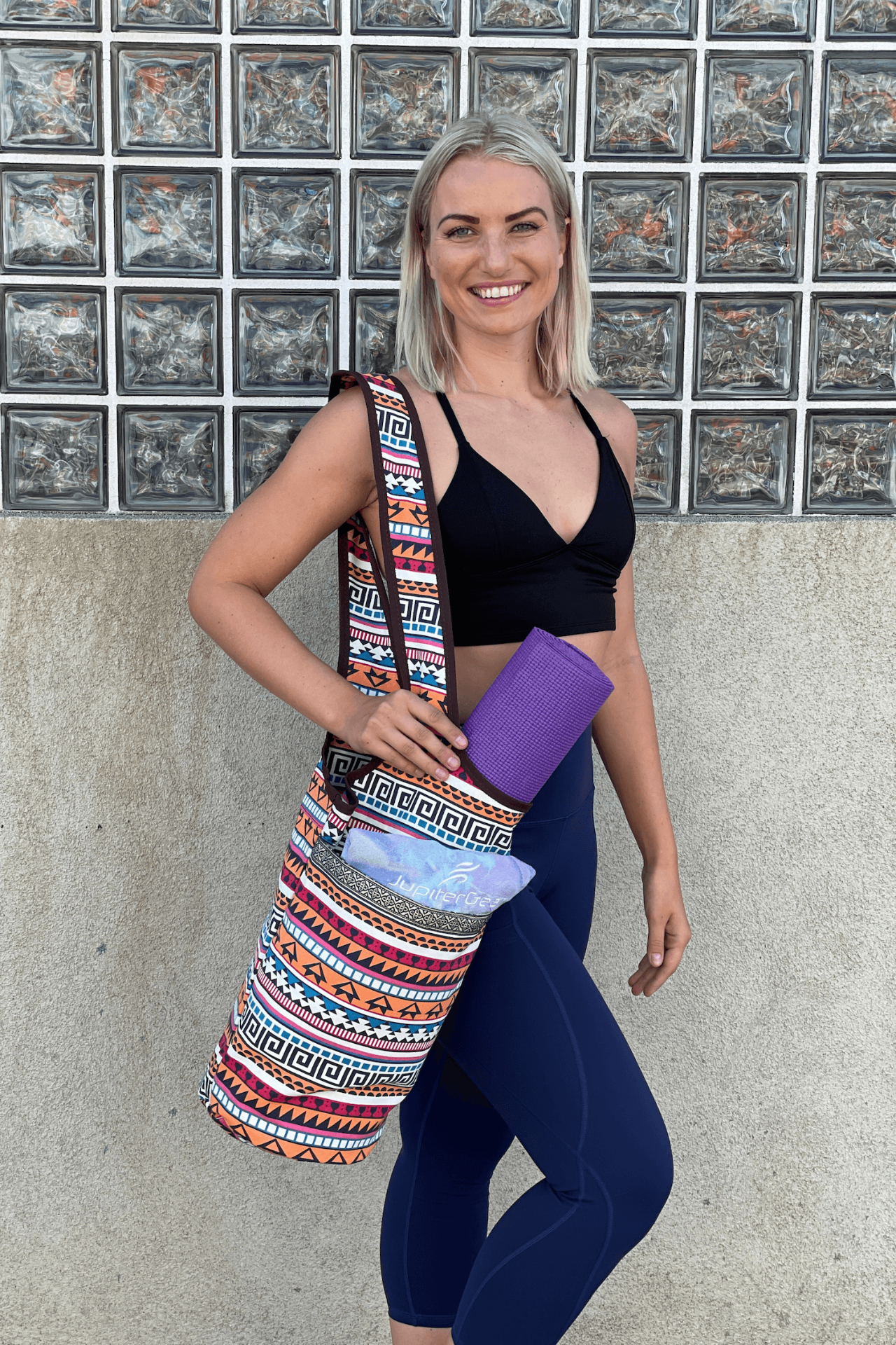 Yoga Mat Carrying Tote Bag with Large Pockets | Yoga Accessories
