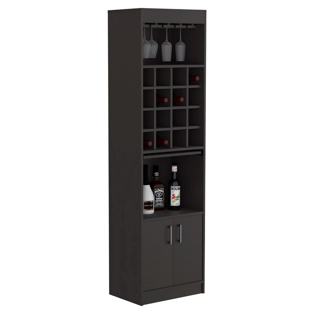 Athens Kava Bar Cabinet - Modern Style with Wine Cubbies and Ample Storage