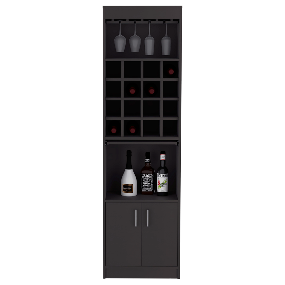 Athens Kava Bar Cabinet - Modern Style with Wine Cubbies and Ample Storage