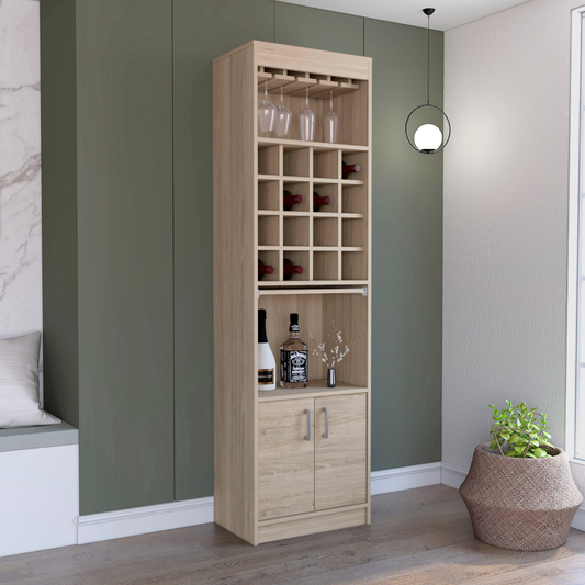 Athens Kava Bar Cabinet - Modern Style with Wine Cubbies and Ample Storage