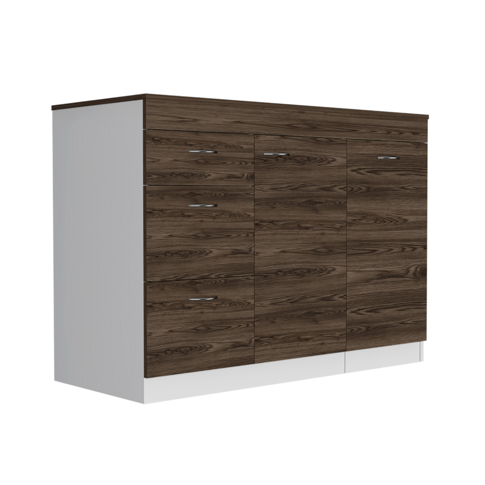Camp Kitchen Base Cabinet with Three Drawers and Two Interior Shelves