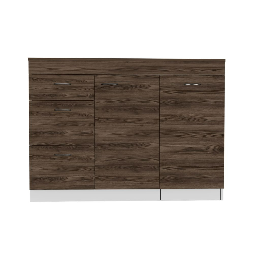 Camp Kitchen Base Cabinet with Three Drawers and Two Interior Shelves