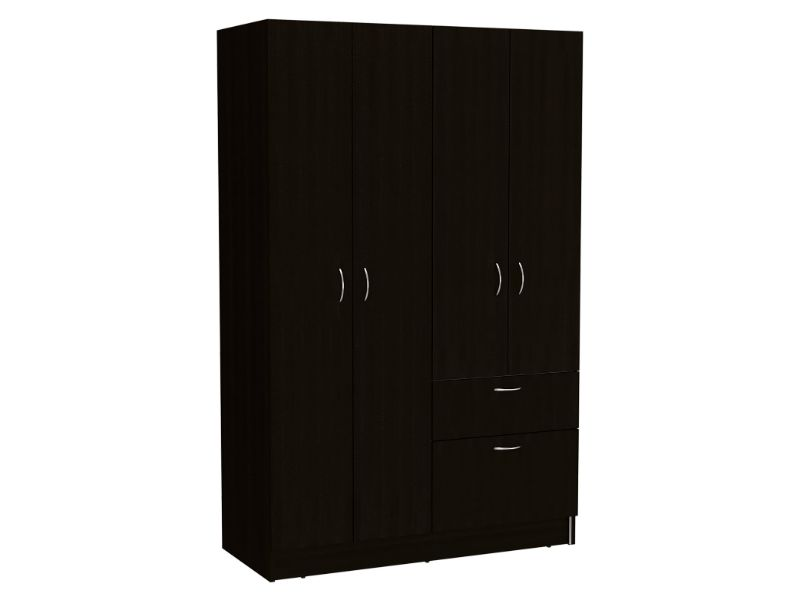 Itaca Armoire, Double Door Cabinet, One Drawer, Five Interior Shelves, Rod - Modern Storage Solution