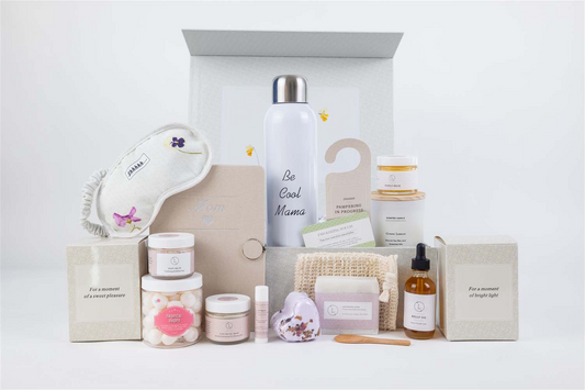 New Mom Gift - Pampering Natural Skincare Set for New Moms