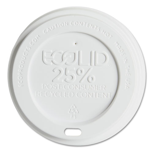 Eco-Products Evolution World Hot Cup Lids - Polystyrene - White