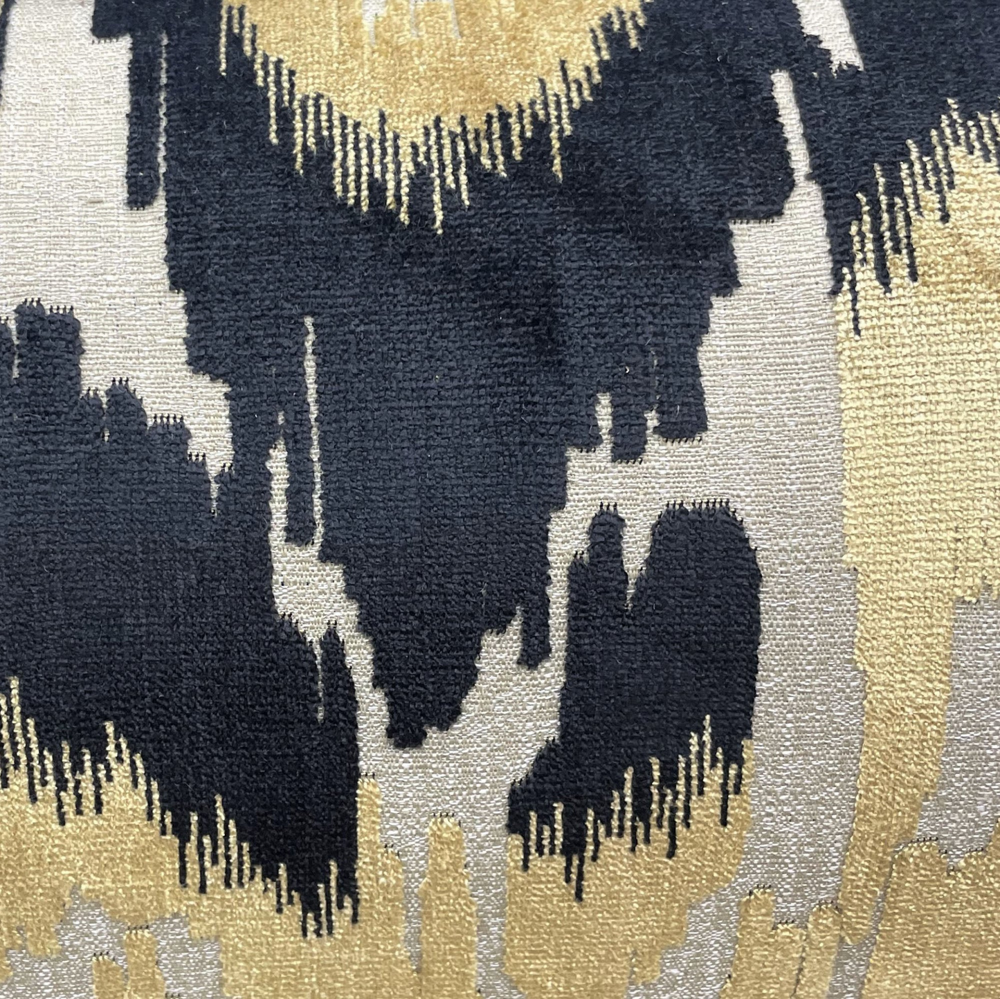Plutus Velvet Glamour Black, Gold, Cream Handmade Luxury Pillow - Elegant and Luxurious Decor