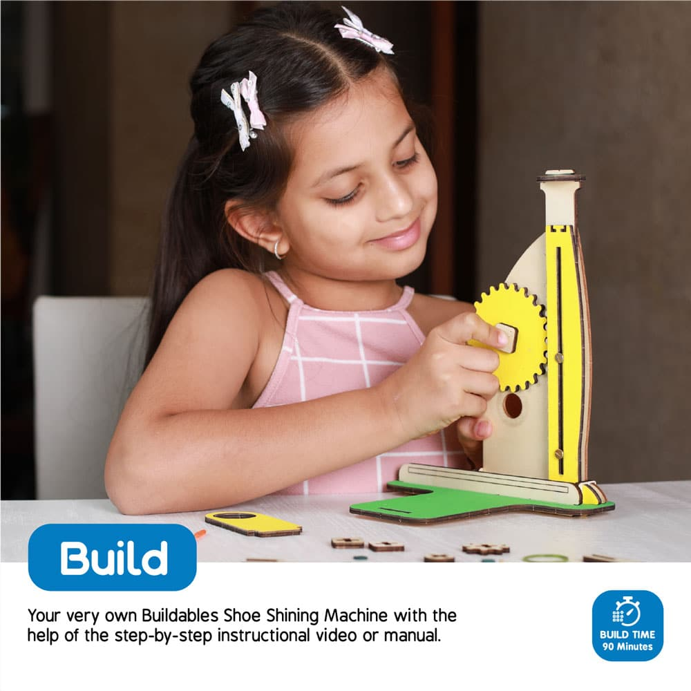 Buildables Shoe Shining Machine - Learn Scientific Principles of Buffing - DIY Kit