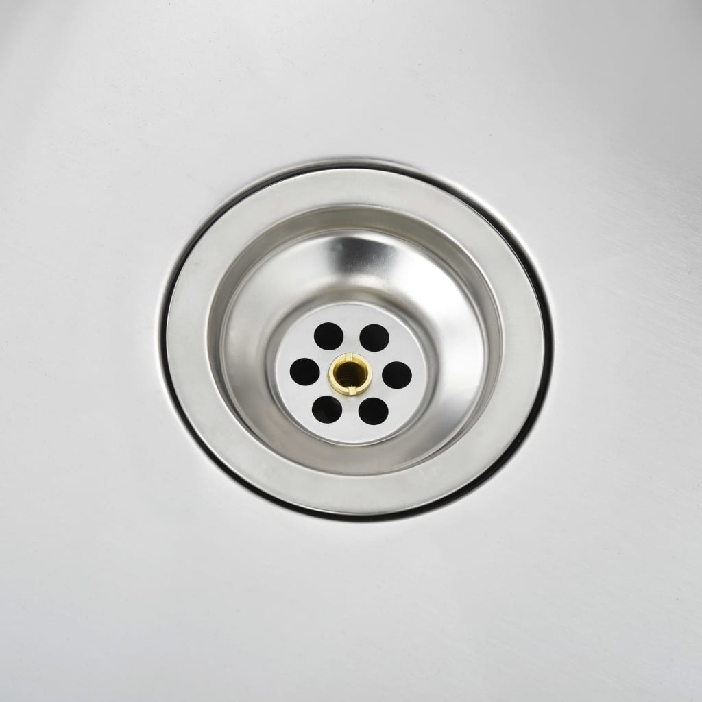 vidaXL Handmade Kitchen Sink Stainless Steel - Contemporary Design and High-Grade Craftsmanship