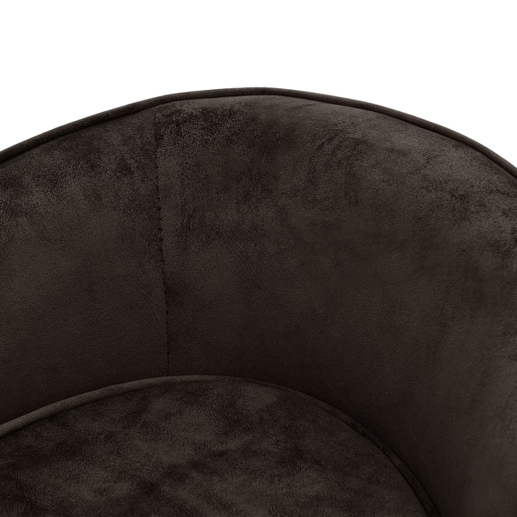 vidaXL Dog Sofa Brown 27.2"x19.3"x15.7" Plush - Comfortable Sofa for Small Dogs and Cats