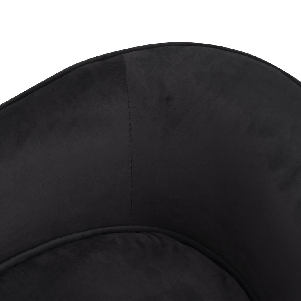 vidaXL Dog Sofa Black 27.2"x19.3"x15.7" Plush and Faux Leather - Comfortable Furniture for Your Beloved Pet