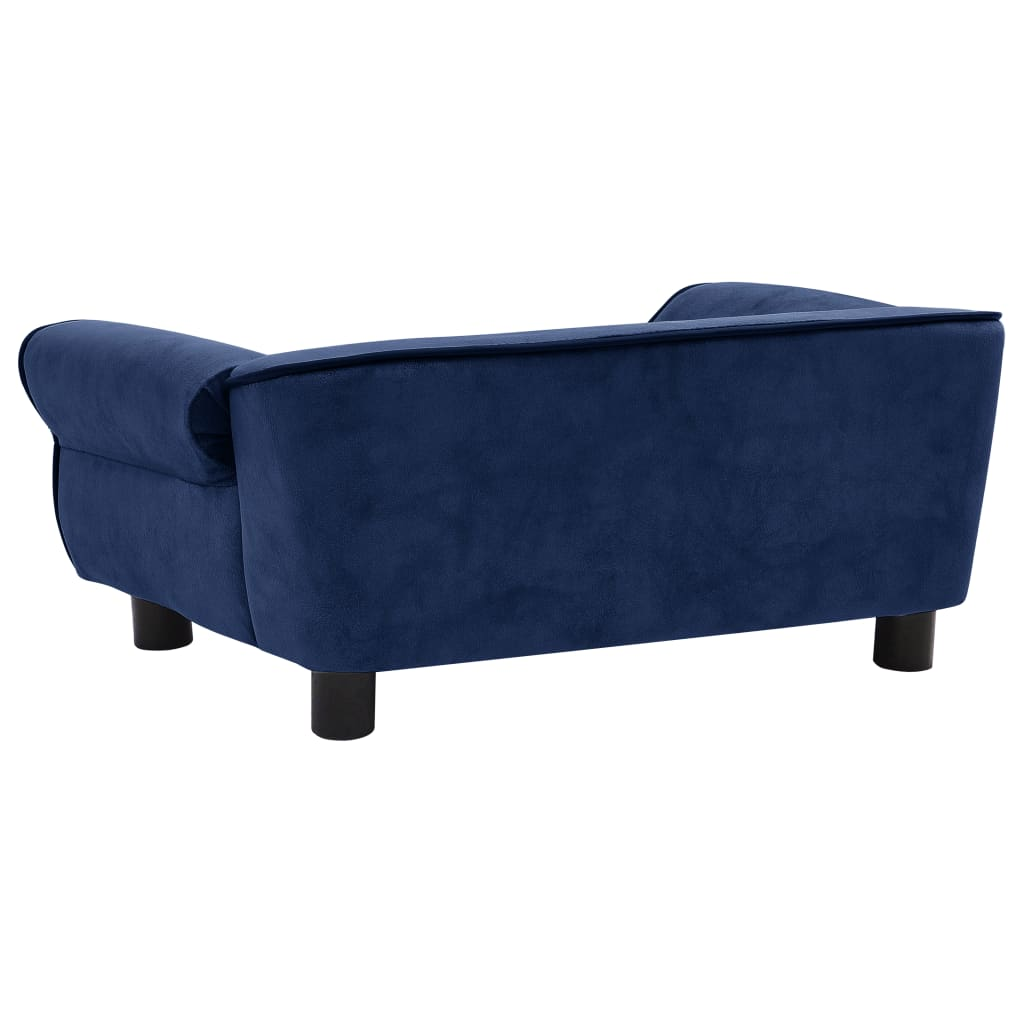 vidaXL Dog Sofa Blue 28.3"x17.7"x11.8" Plush - Comfortable Pet Furniture
