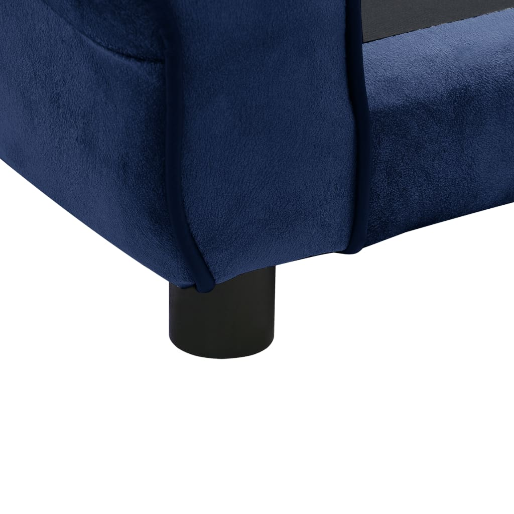 vidaXL Dog Sofa Blue 28.3"x17.7"x11.8" Plush - Comfortable Pet Furniture