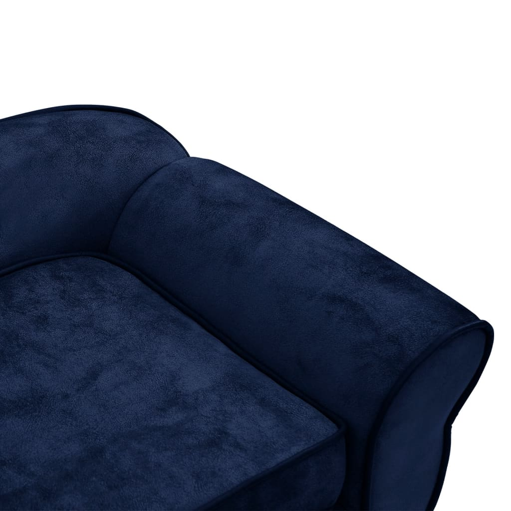 vidaXL Dog Sofa Blue 28.3"x17.7"x11.8" Plush - Comfortable Pet Furniture