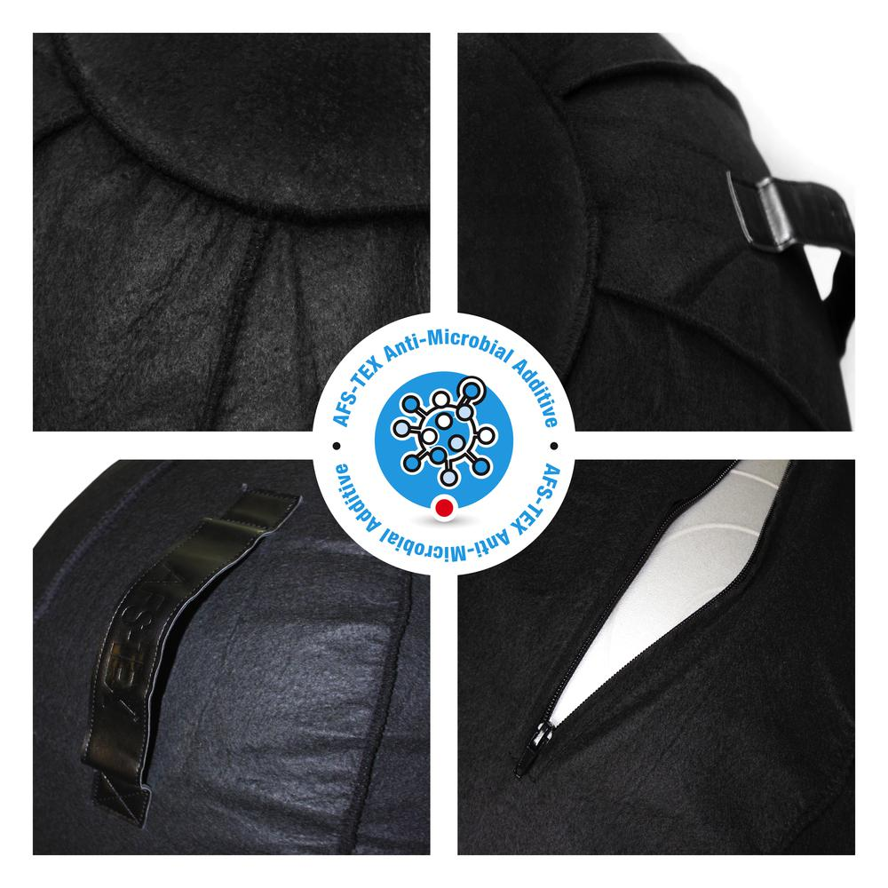 AFS-TEX® Active Anti-Microbial Exercise Yoga Balance Ball - Ergonomic Seating for Good Posture and Core Strength