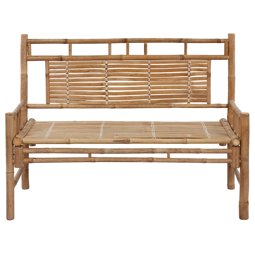vidaXL Patio Bench with Cushion 47.2" Bamboo - Durable and Stylish Outdoor Seating