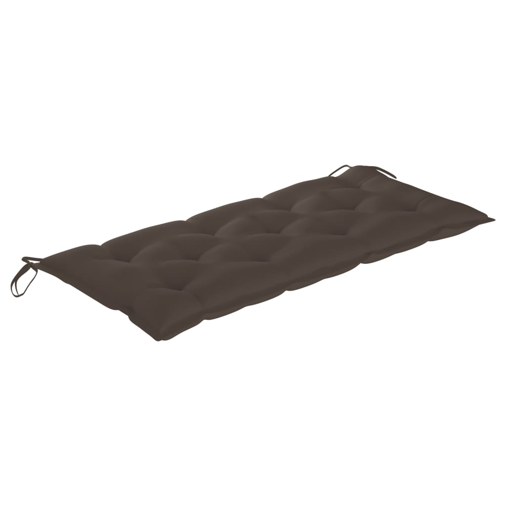 vidaXL Patio Bench with Cushion 47.2" Bamboo - Durable and Stylish Outdoor Seating