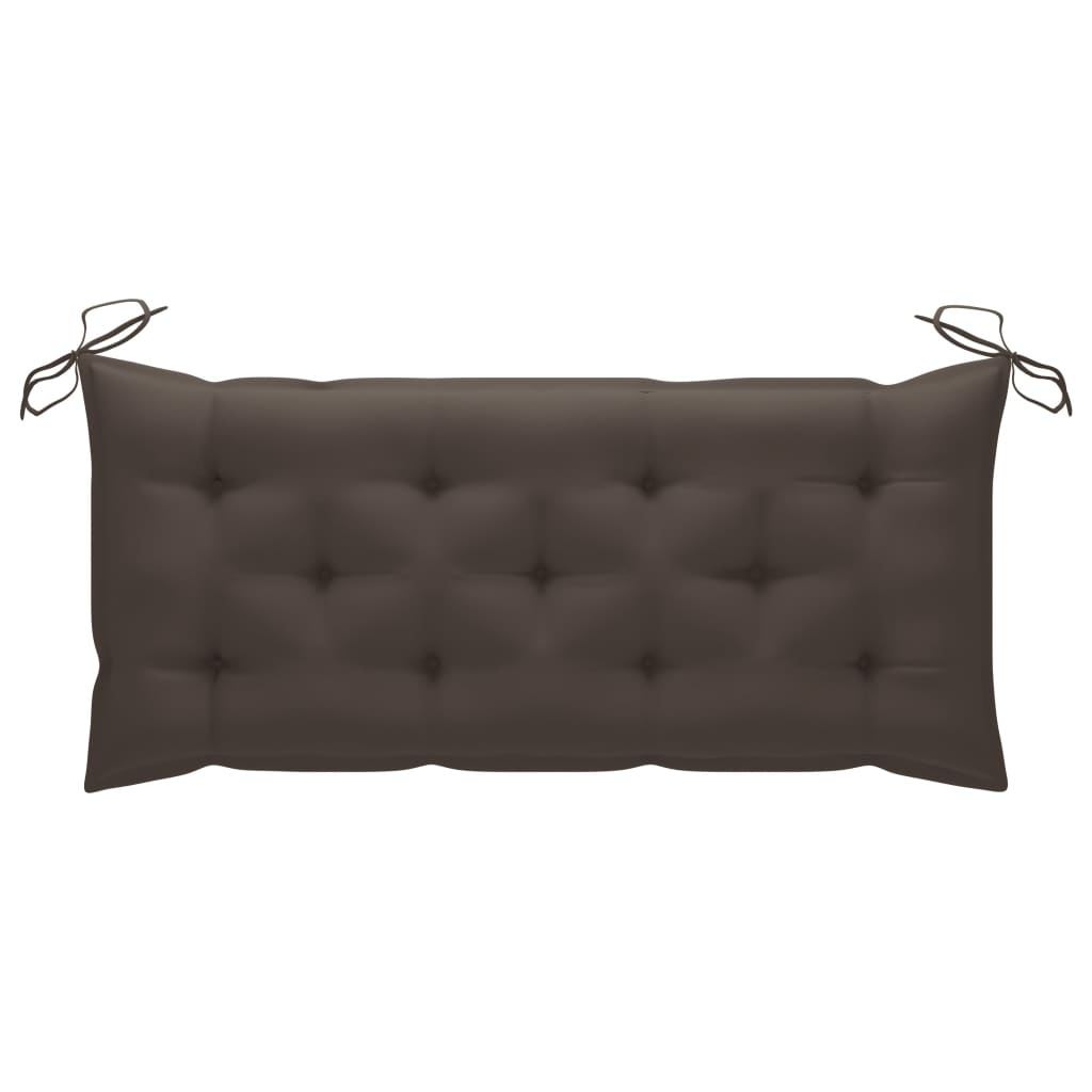 vidaXL Patio Bench with Cushion 47.2" Bamboo - Durable and Stylish Outdoor Seating
