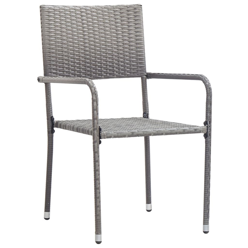 vidaXL 5 Piece Patio Dining Set Gray - Outdoor Furniture for a Cozy and Stylish Space