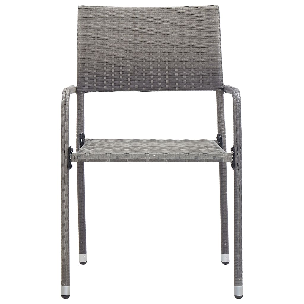 vidaXL 5 Piece Patio Dining Set Gray - Outdoor Furniture for a Cozy and Stylish Space