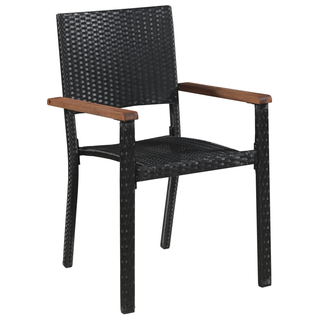 vidaXL 5 Piece Patio Dining Set Black - Outdoor Furniture for Stylish Patio Spaces