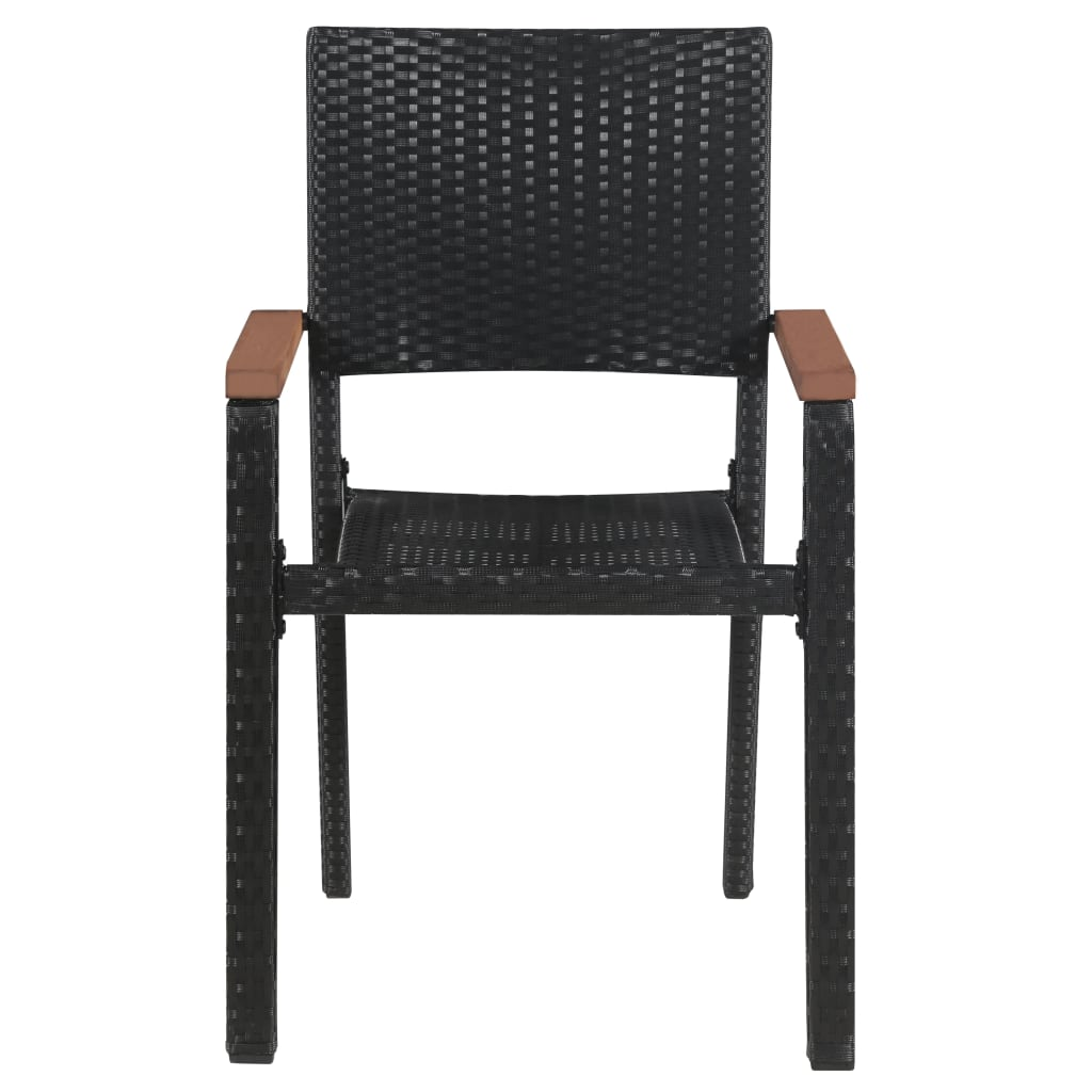vidaXL 5 Piece Patio Dining Set Black - Outdoor Furniture for Stylish Patio Spaces