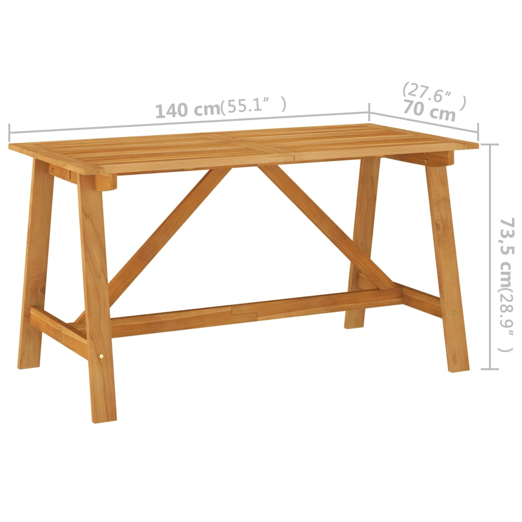vidaXL 5 Piece Patio Dining Set Brown - Outdoor Acacia Wood Table and PE Rattan Chairs