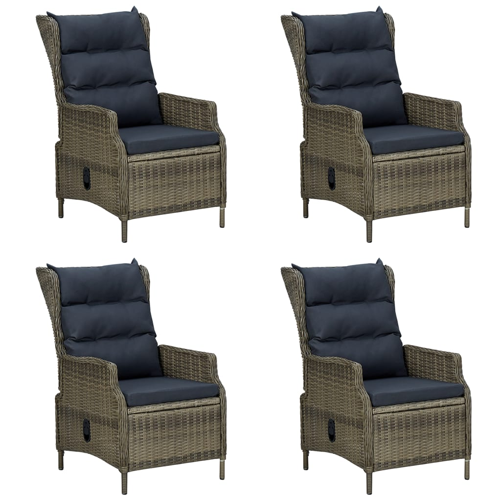 vidaXL 5 Piece Patio Dining Set Brown - Outdoor Furniture for Relaxation and Entertainment