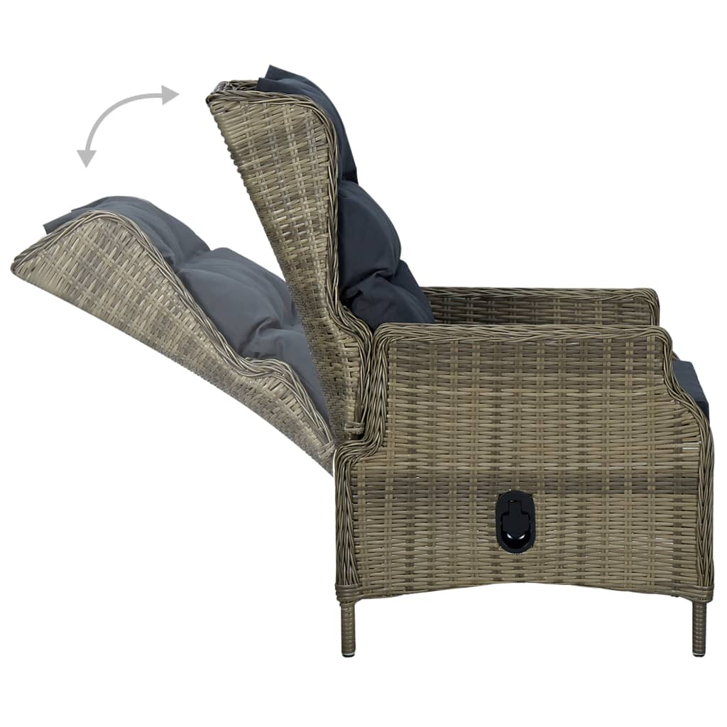 vidaXL 5 Piece Patio Dining Set Brown - Outdoor Furniture for Relaxation and Entertainment