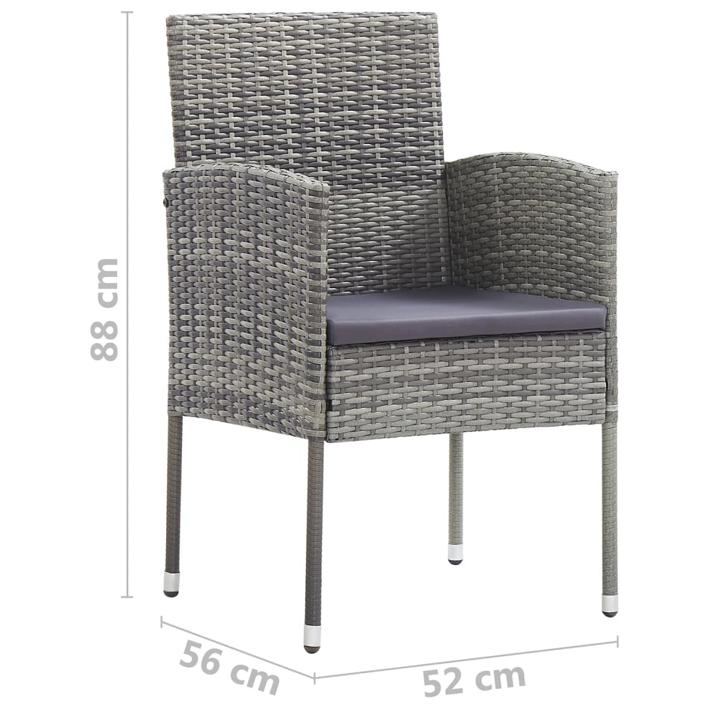 vidaXL 7 Piece Patio Dining Set Anthracite - Outdoor Furniture Set