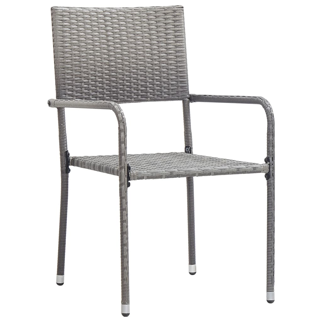vidaXL 5 Piece Patio Dining Set Anthracite - Outdoor Table and Chairs