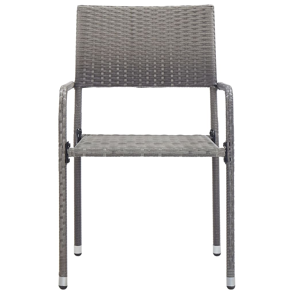 vidaXL 5 Piece Patio Dining Set Anthracite - Outdoor Table and Chairs
