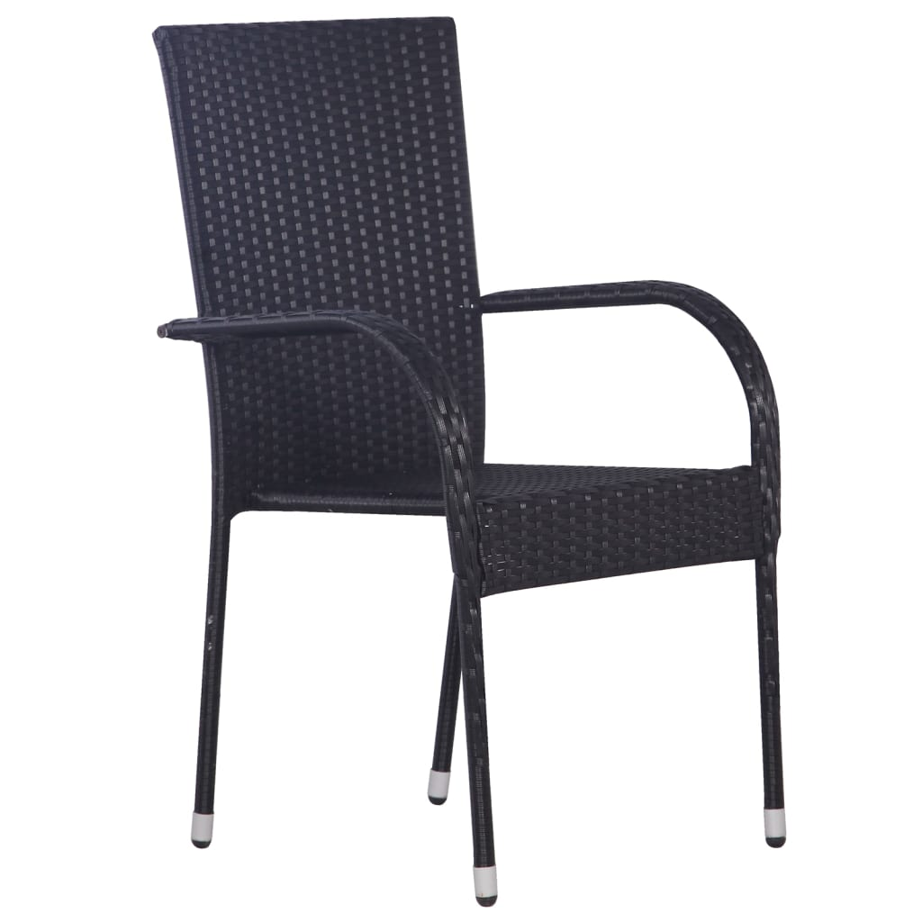 vidaXL 7 Piece Patio Dining Set Black - Outdoor Furniture for Stylish and Functional Patios