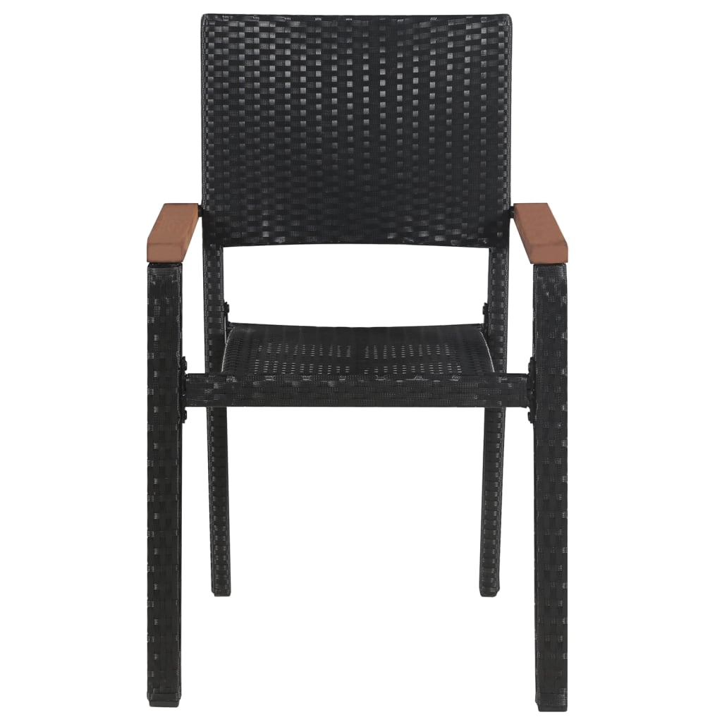 vidaXL 5 Piece Patio Dining Set Black - Outdoor Furniture Set