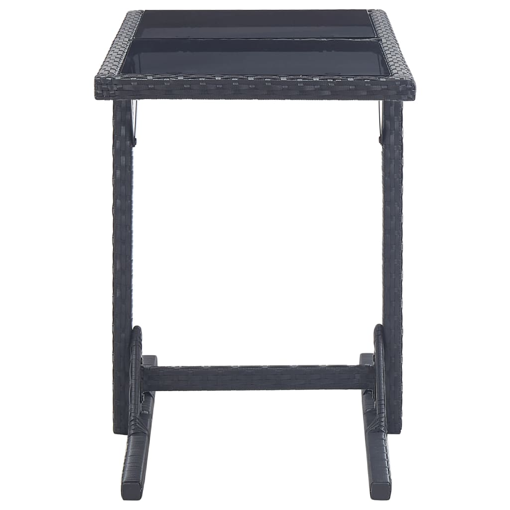 vidaXL 3 Piece Patio Dining Set Black - Outdoor Furniture - Patio Set