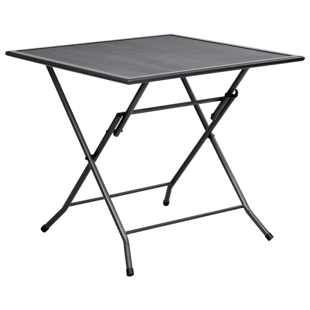 vidaXL 3 Piece Patio Dining Set Steel Anthracite - Stylish and Durable Outdoor Furniture