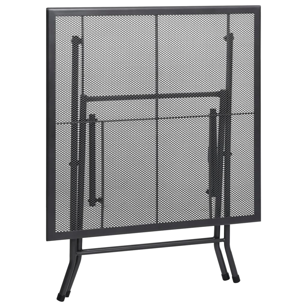 vidaXL 3 Piece Patio Dining Set Steel Anthracite - Stylish and Durable Outdoor Furniture
