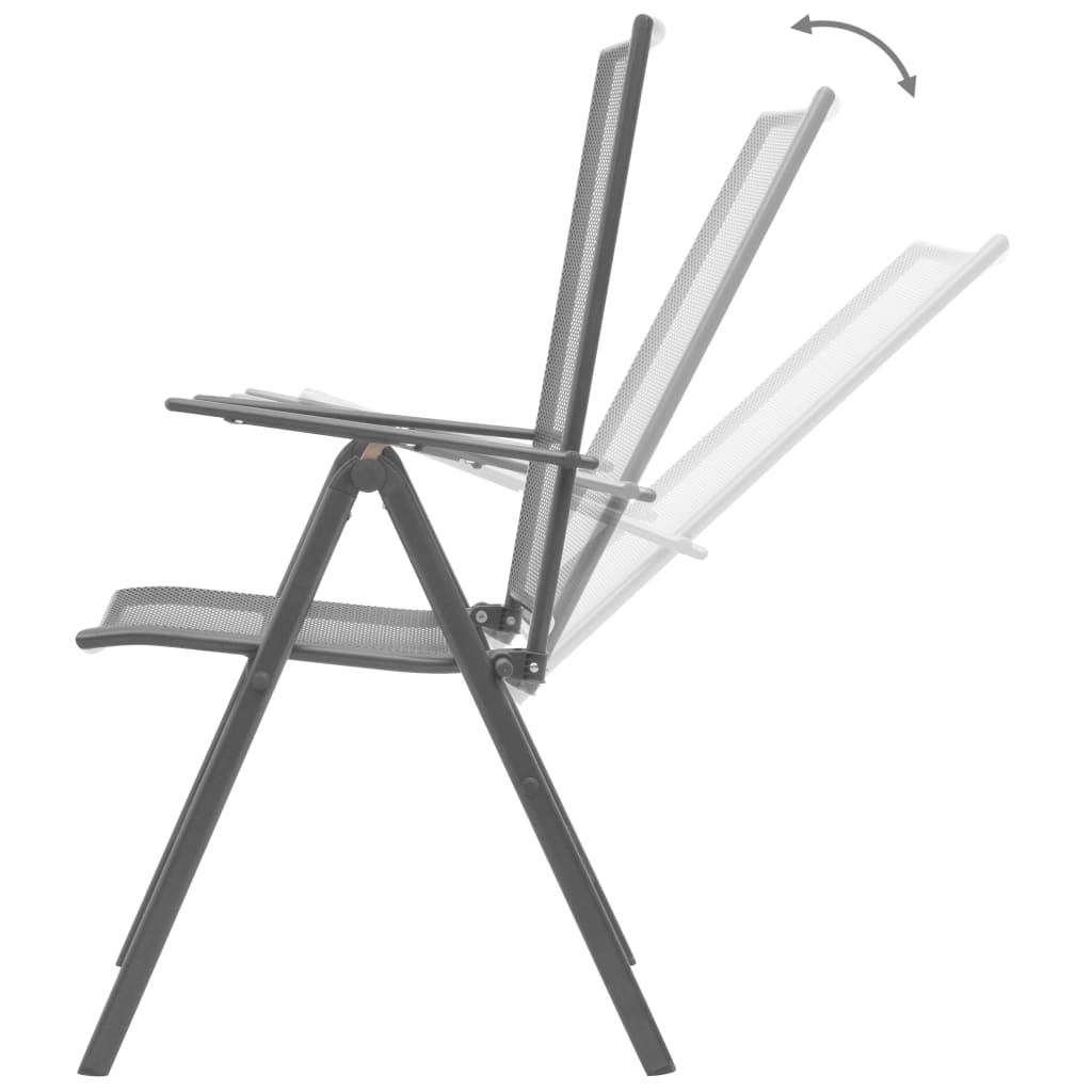 vidaXL 3 Piece Patio Dining Set Steel Anthracite - Stylish and Durable Outdoor Furniture
