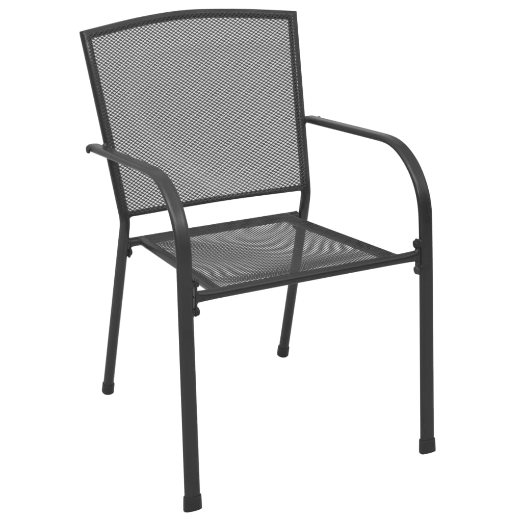 vidaXL 5 Piece Patio Dining Set | Steel Anthracite | Outdoor Furniture