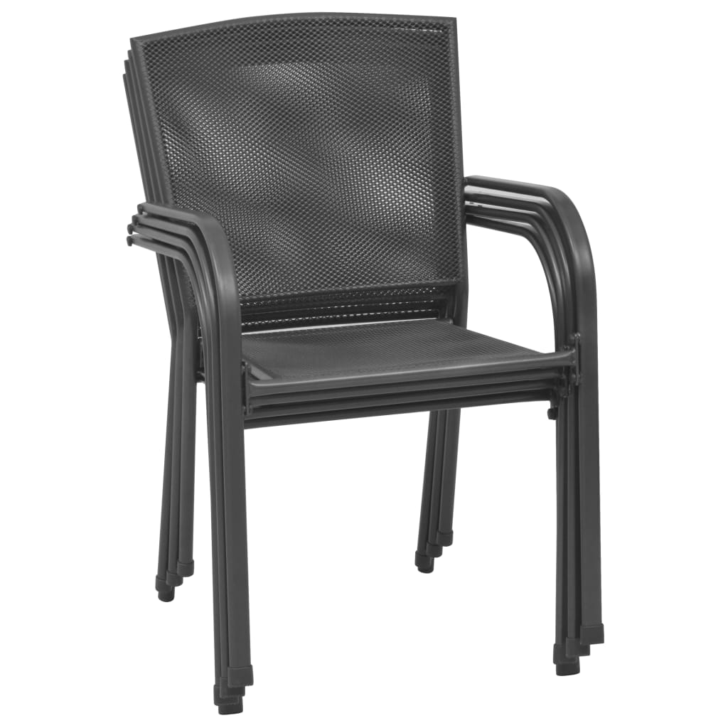 vidaXL 5 Piece Patio Dining Set | Steel Anthracite | Outdoor Furniture