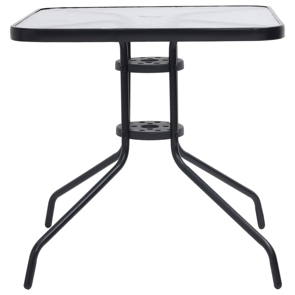 vidaXL 3 Piece Patio Dining Set Black - Sturdy and Durable