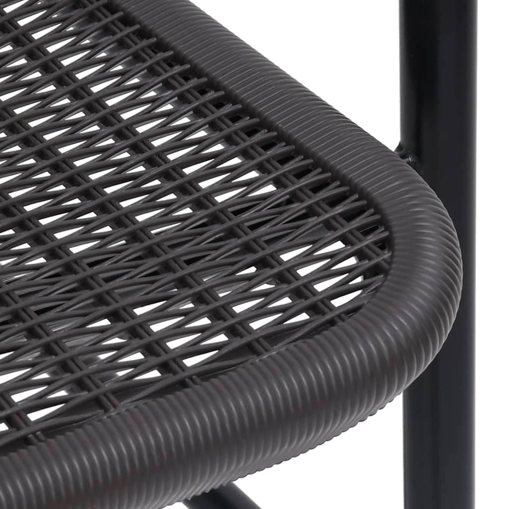 vidaXL 3 Piece Patio Dining Set Black - Sturdy and Durable