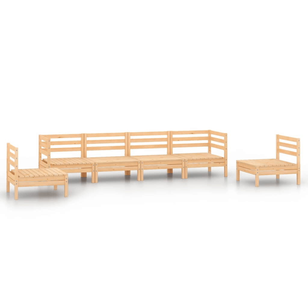 vidaXL 6 Piece Patio Lounge Set Solid Pinewood - Relax and Enjoy Your Outdoor Space