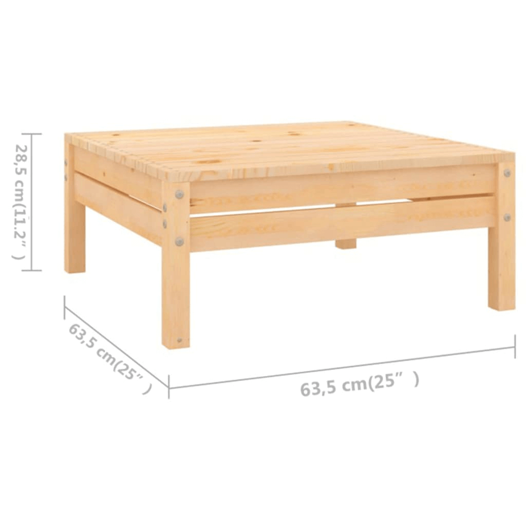 vidaXL 9 Piece Patio Lounge Set - Solid Pinewood | Rustic Outdoor Furniture