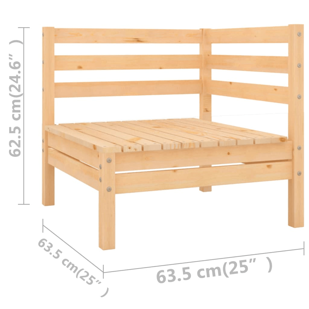 vidaXL 11 Piece Patio Lounge Set Solid Pinewood - Rustic Outdoor Furniture