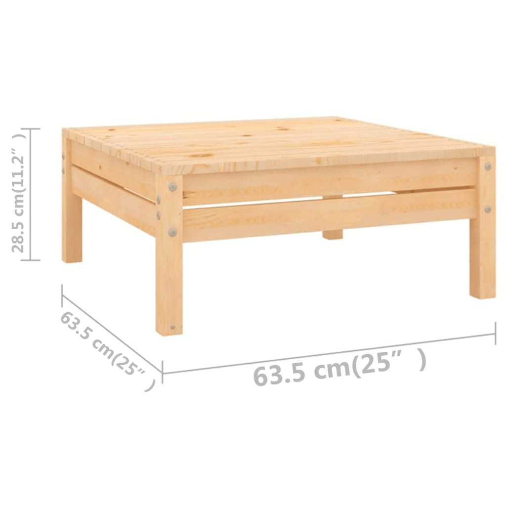 vidaXL 11 Piece Patio Lounge Set Solid Pinewood - Rustic Outdoor Furniture