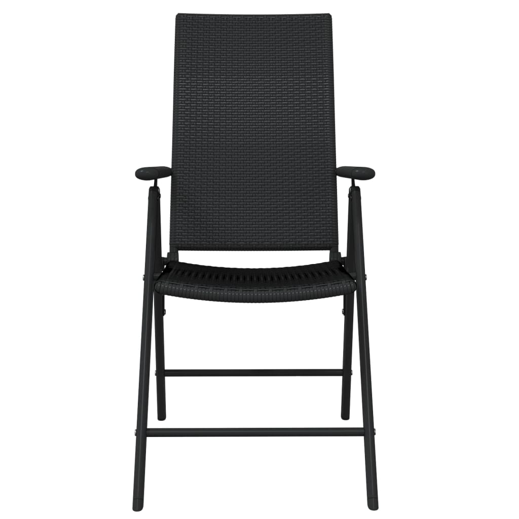 vidaXL 7 Piece Patio Dining Set Black - Sturdy and Stylish Outdoor Furniture